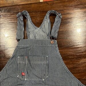 Dickies Striped Overalls with Front Pocket